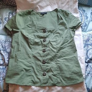 ModCloth Cottage Curation Square Neck Top